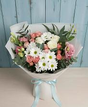 Букет цветов из:  Розы, Лизиантусы и Хризантемы #REPLACE_PRED# Владивостоке