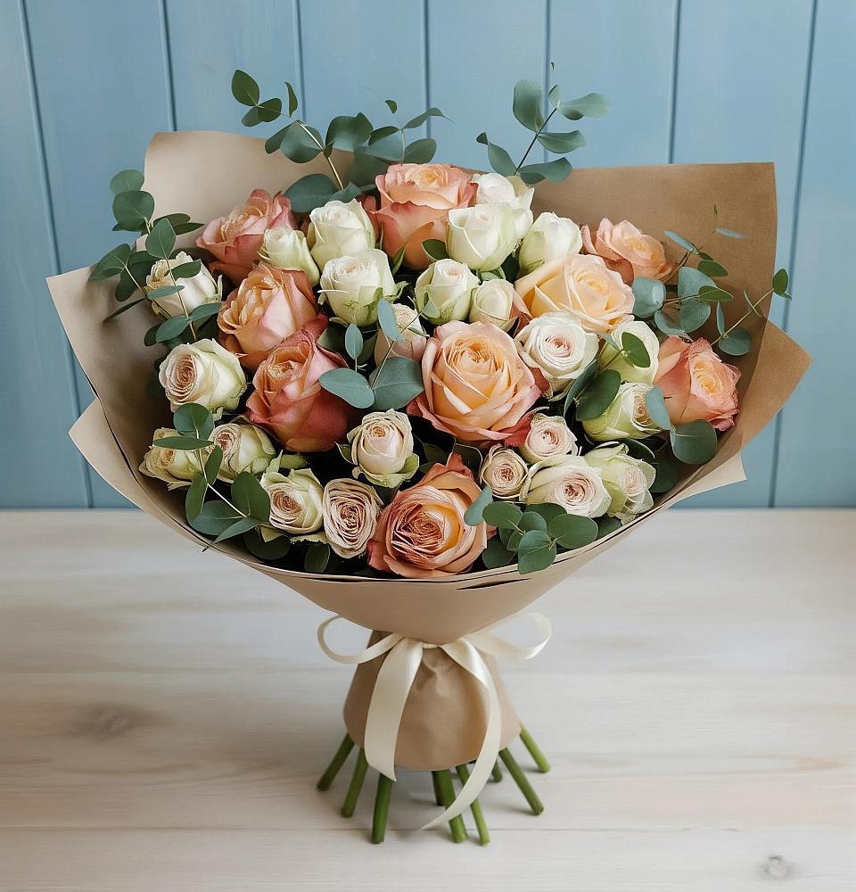 Букет цветов из: Альстромерии и Розы во Владивостоке