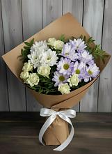 Букет цветов из:  Хризантемы и Розы #REPLACE_PRED# Владивостоке