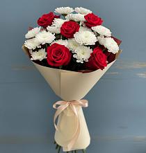 Букет цветов из:  Розы и Хризантемы во Владивостоке