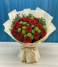 Букет цветов из:  Розы и Хризантемы во Владивостоке